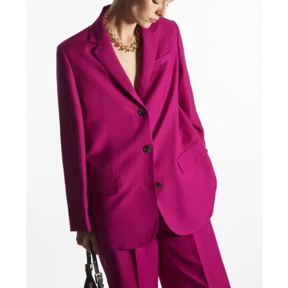 EUC Cos Relaxed-Fit Linen-Blend Blazer $210 - Picture 2 of 4